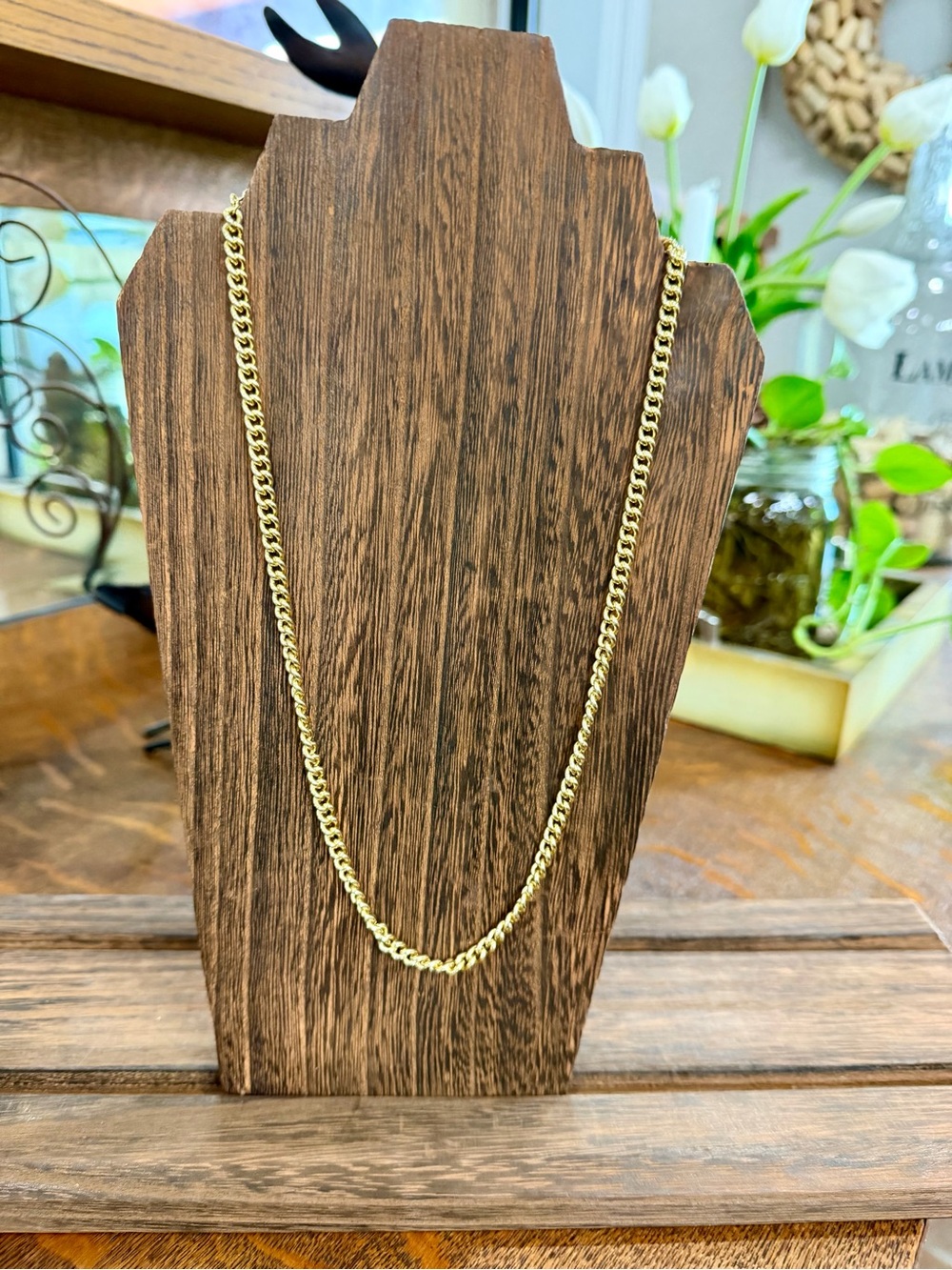 Classic Kendra Scott Gold-Tone Curb Chain Necklace.  Never Worn.